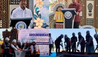 Peletakan batu pertama (groundbreaking) proyek pelabuhan perikanan di Kabupaten Jembrana, Bali senilai sekitar Rp1,2 triliun, Selasa (29/9/2026). Foto: Dok/Tim