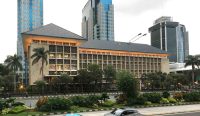 Gedung Bank Indonesia di Jakarta tempat dirilisnya data resmi Utang Luar Negeri Indonesia yang tembus Rp 8.249 triliun.